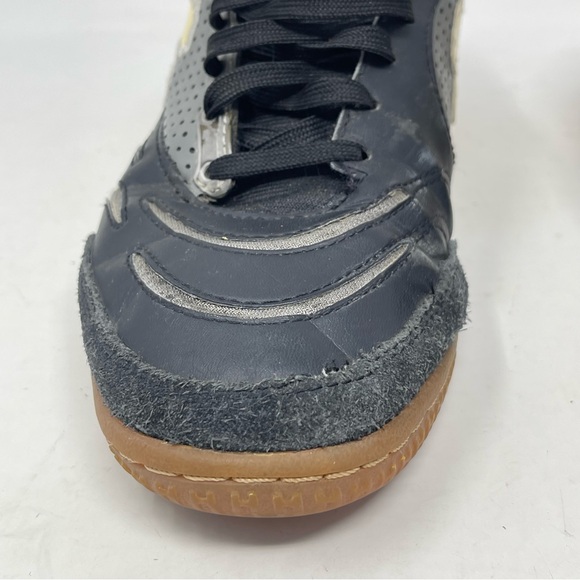 Puma Powercat Shoes Mens 6 Black Leather Suede Indoor Soccer Sneakers Trainers - Picture 7 of 16